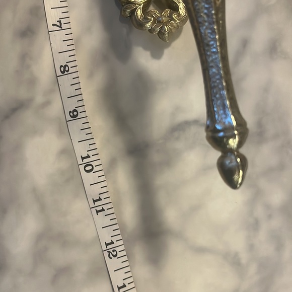 Vintage Gold Tone Ornate metal Hollywood Regency wall Hanging pair candlestick - Picture 8 of 10